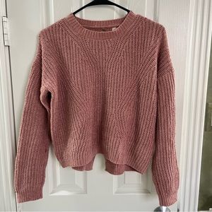 Cropped Chenille Sweater